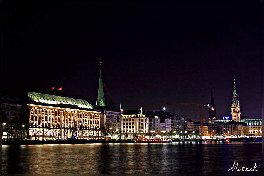 Foto von Hamburg Alster Nacht